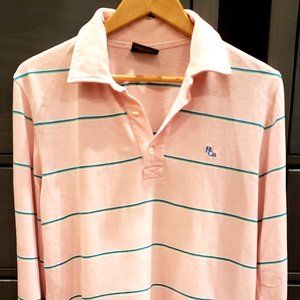 Preppy LS buttoned neck collared sweatshirt (L)